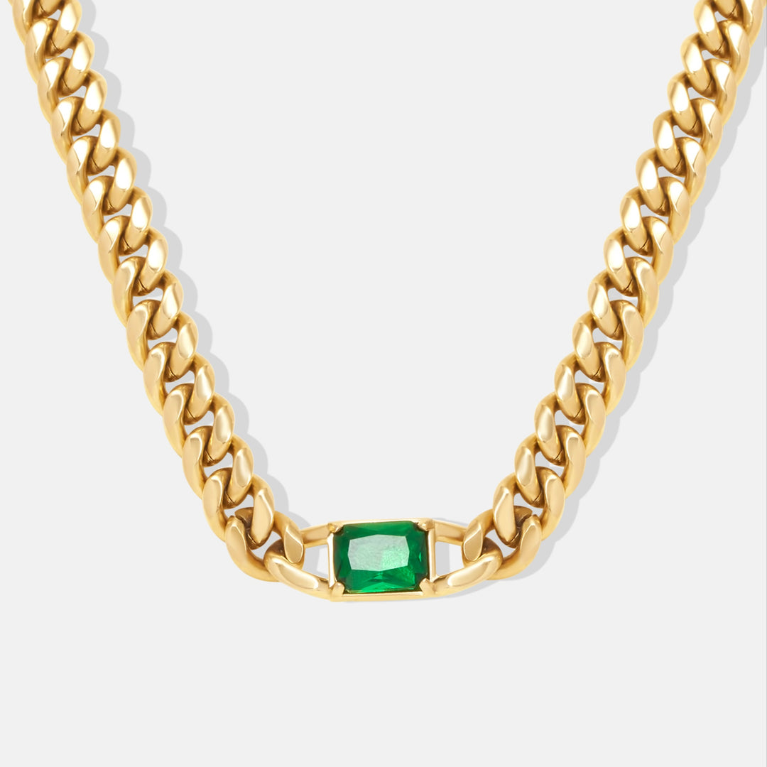 Thick Emerald Necklace