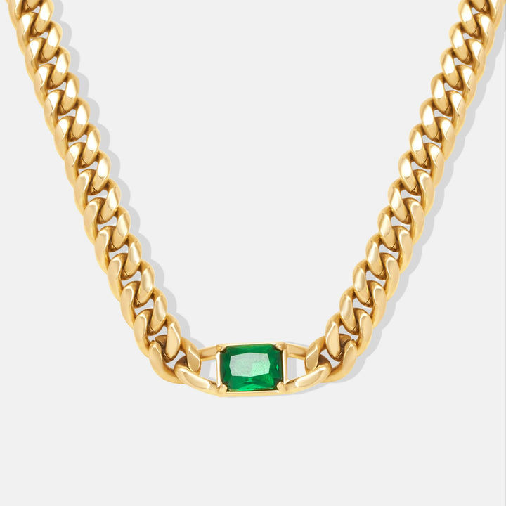 Thick Emerald Necklace